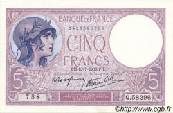 5 Francs FEMME CASQUÉE modifié FRANKREICH  1939 F.04.01 ST
