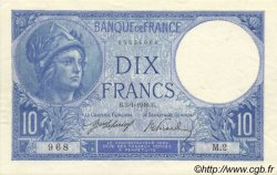 10 Francs MINERVE FRANCE  1926 F.06.01 XF+