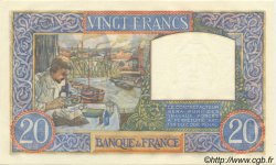 20 Francs TRAVAIL ET SCIENCE FRANCE  1942 F.12.21 UNC-