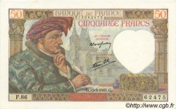50 Francs JACQUES CŒUR FRANCIA  1941 F.19.11 SPL a AU