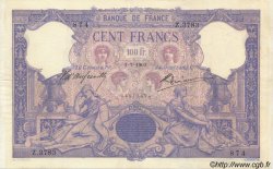100 Francs BLEU ET ROSE FRANKREICH  1903 F.21.17 SS