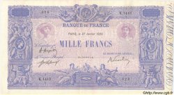 1000 Francs BLEU ET ROSE FRANKREICH  1920 F.36.35 VZ