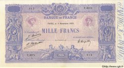 1000 Francs BLEU ET ROSE FRANCE  1925 F.36.41 VF