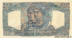 1000 Francs MINERVE ET HERCULE FRANKREICH  1949 F.41.27 VZ