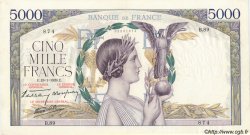 5000 Francs VICTOIRE Impression à plat FRANKREICH  1939 F.46.02 SS