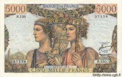 5000 Francs TERRE ET MER FRANCIA  1953 F.48.08 FDC