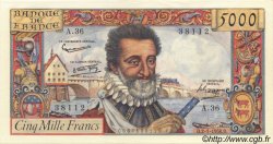 5000 Francs HENRI IV FRANCIA  1958 F.49.05 SC+