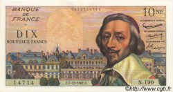 10 Nouveaux Francs RICHELIEU FRANKREICH  1961 F.57.16 fST