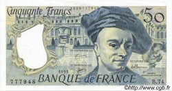 50 Francs QUENTIN DE LA TOUR FRANCE  1992 F.67.19b pr.NEUF