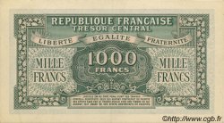 1000 Francs MARIANNE chiffres maigres FRANCE  1945 VF.13.02 XF+