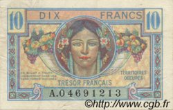 10 Francs TRÉSOR FRANCAIS FRANKREICH  1947 VF.30.01 fVZ