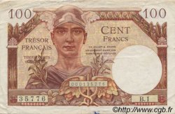 100 Francs TRÉSOR FRANCAIS FRANKREICH  1947 VF.32.01 fVZ