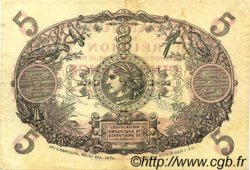 5 Francs Cabasson rouge REUNION INSEL  1930 P.14 VZ