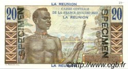 20 Francs Émile Gentil ISLA DE LA REUNIóN  1946 P.43s FDC