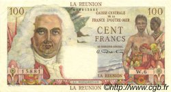 100 Francs La Bourdonnais REUNION INSEL  1946 P.45a fST