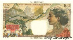 100 Francs La Bourdonnais REUNION ISLAND  1960 P.49s AU