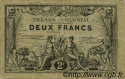 2 Francs ISLA DE LA REUNIóN  1886 P.10 BC+