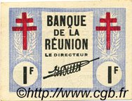 1 Franc Croix de Lorraine ISLA DE LA REUNIóN  1943 P.34 FDC