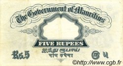5 Rupees MAURITIUS  1937 P.22 fVZ