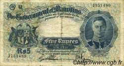 5 Rupees MAURITIUS  1937 P.22 BC