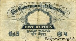 5 Rupees MAURITIUS  1937 P.22 F
