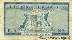 5 Rupees MAURITIUS  1954 P.27 fSS