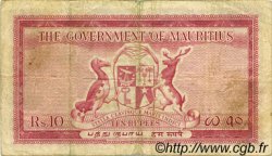 10 Rupees MAURITIUS  1954 P.28 BC+