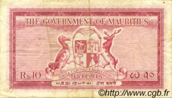 10 Rupees MAURITIUS  1954 P.28 VF