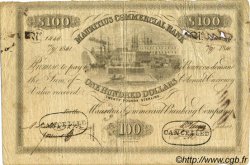 100 Dollars - 20 Pounds Sterling Annulé MAURITIUS  1841 PS.127 S