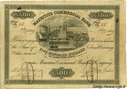 500 Dollars - 100 Pounds Sterling Annulé MAURITIUS  1839 PS.129a F+