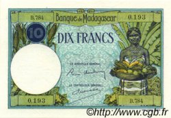 10 Francs MADAGASCAR  1947 P.036 SC