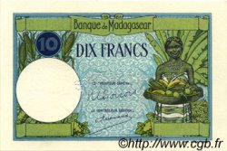 10 Francs MADAGASCAR  1957 P.036s FDC