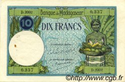 10 Francs MADAGASCAR  1957 P.036 MBC+
