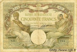 50 Francs MADAGASCAR  1937 P.038 q.MB