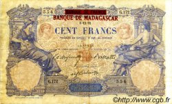 100 Francs MADAGASCAR  1892 P.034 BC
