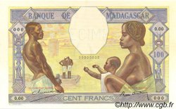 100 Francs MADAGASCAR  1937 P.040s