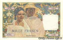 1000 Francs MADAGASCAR  1950 P.048a AU