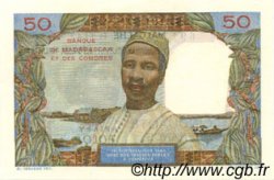 50 Francs - 10 Ariary MADAGASKAR  1961 P.051a fST+
