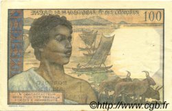 100 Francs - 20 Ariary MADAGASKAR  1961 P.052 VZ+