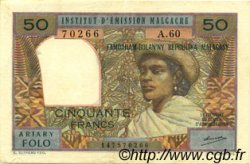 50 Francs - 10 Ariary MADAGASCAR  1962 P.061 SUP+
