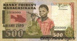 500 Francs - 100 Ariary MADAGASCAR  1983 P.067 TTB