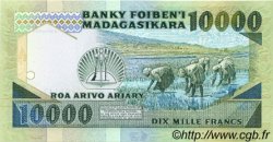 10000 Francs - 2000 Ariary MADAGASCAR  1983 P.070a UNC