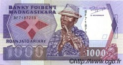 1000 Francs - 200 Ariary MADAGASKAR  1988 P.072b ST