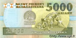 25000 Francs - 5000 Ariary MADAGASCAR  1988 P.074Aa SC+
