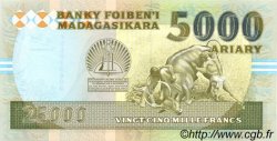 25000 Francs - 5000 Ariary MADAGASCAR  1988 P.074Ab SC+