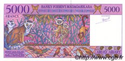 5000 Francs - 1000 Ariary MADAGASCAR  1994 P.078a UNC