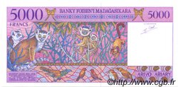 5000 Francs - 1000 Ariary MADAGASCAR  1994 P.078b UNC