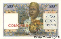 500 Francs KOMOREN  1963 P.04b VZ+