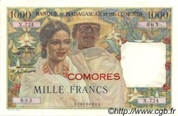 1000 Francs COMOROS  1963 P.05b AU-