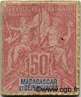 50 Centimes COMOROS  1916 P.-- XF